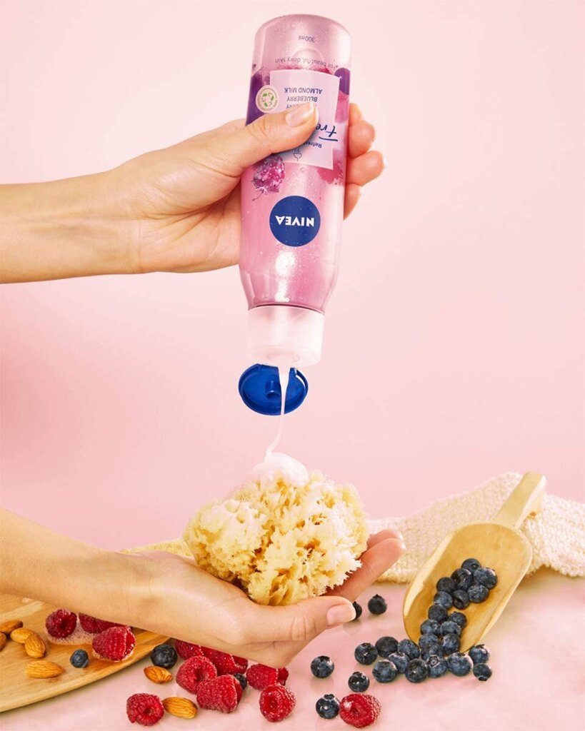 Suihkugeeli NIVEA Nature Fresh vadelma (300 ml). hinta ja tiedot | Suihkusaippuat ja suihkugeelit | hobbyhall.fi