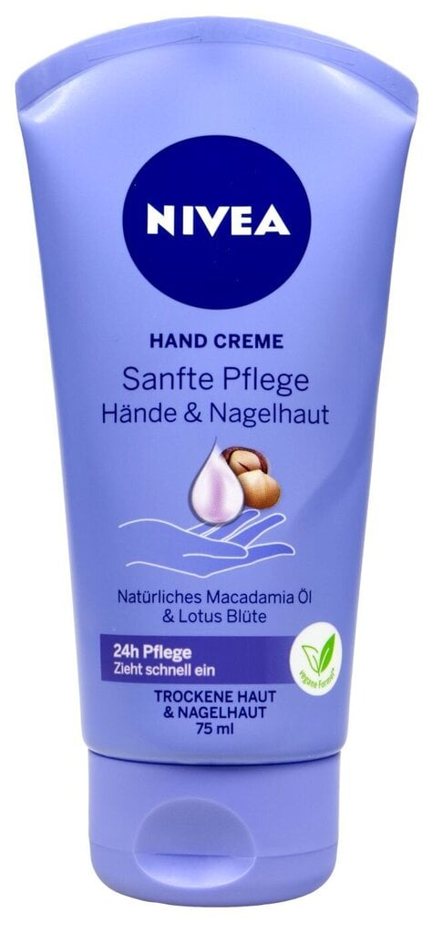 Nivea Soft Care käsivoide, 75 ml hinta ja tiedot | Vartalovoiteet ja -emulsiot | hobbyhall.fi