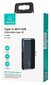 USAMS SJ492 USB-C-keskitin 1xUSB, 1xUSB-C, 1xHDMI, musta hinta ja tiedot | Adapterit | hobbyhall.fi