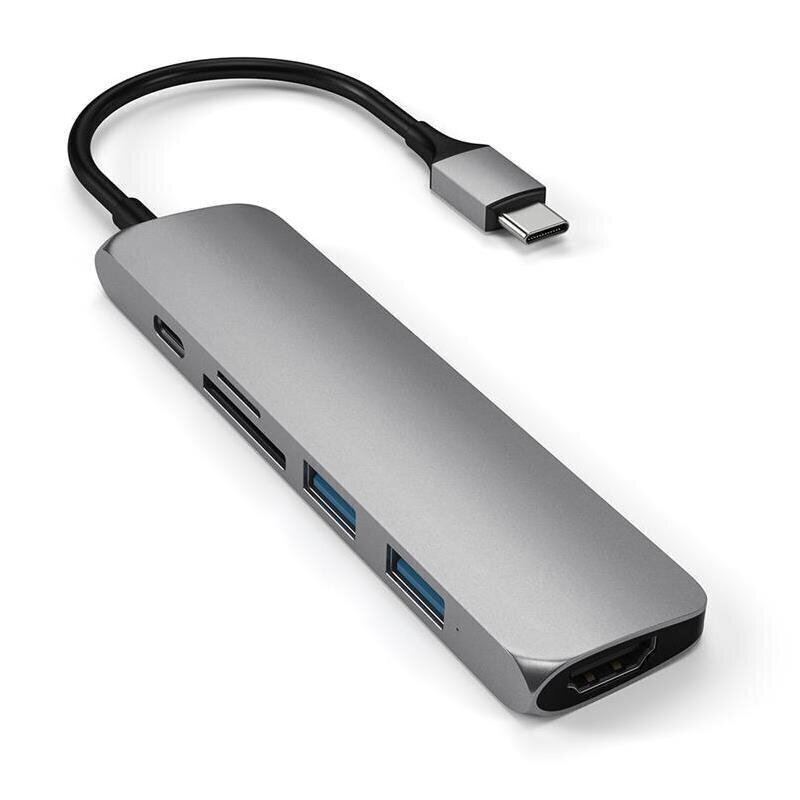 Satechi Satechi USB-C Multiport HDMI/2xUSB3/SD USB hub hinta ja tiedot | Adapterit | hobbyhall.fi