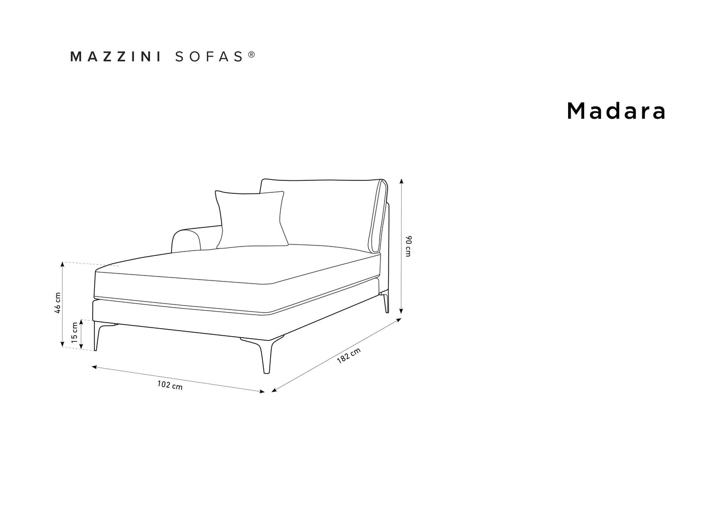 Divaani Mazzini Sofas Madara, vaalea beige hinta ja tiedot | Sohvat ja vuodesohvat | hobbyhall.fi