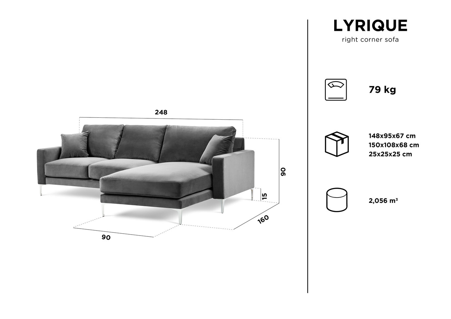 Pehmeä kulmasohva Kooko Home Lyrique, keltainen hinta ja tiedot | Kulmasohvat ja divaanisohvat | hobbyhall.fi