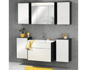 Kylpyhuoneen yläkaappi Kara 1D, tummanharmaa/valkoinen hinta ja tiedot | Kylpyhuonekaapit | hobbyhall.fi