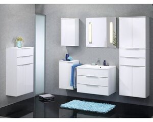 Kylpyhuoneen yläkaappi Kara 1D, valkoinen hinta ja tiedot | Kylpyhuonekaapit | hobbyhall.fi