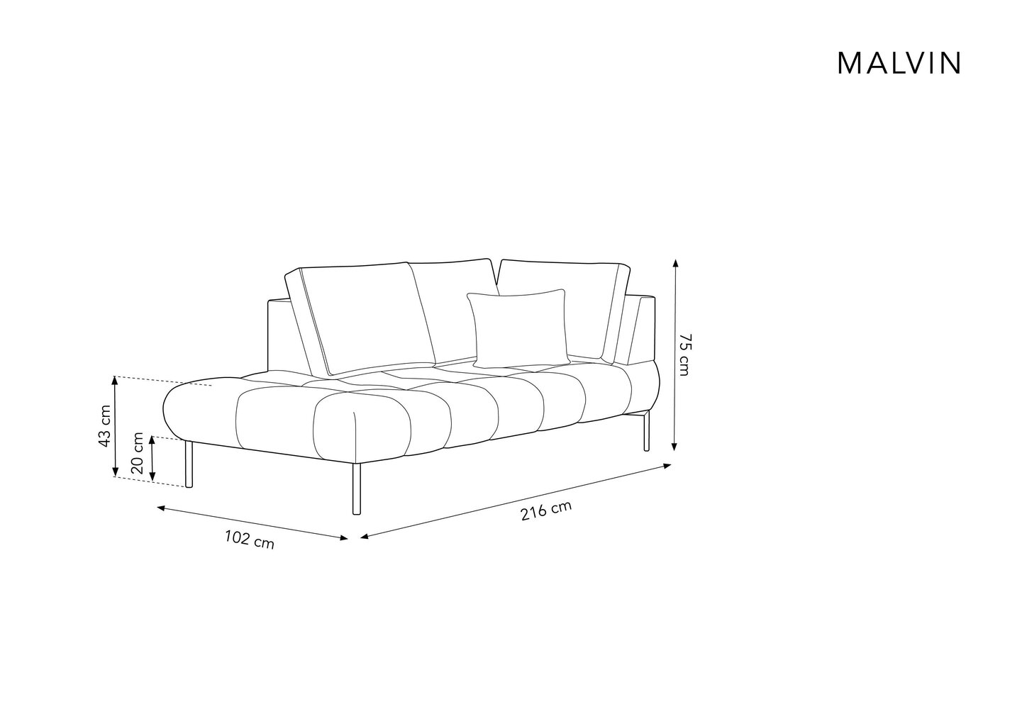 Sohva Micadoni Home Malvin 2S-V, sininen hinta ja tiedot | Sohvat ja vuodesohvat | hobbyhall.fi