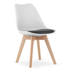 2 tuolin setti Mark, musta/valkoinen hinta ja tiedot | Ruokapöydän tuolit | hobbyhall.fi
