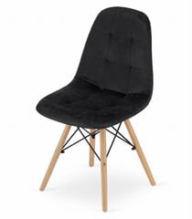 3 tuolin setti Dumo, musta hinta ja tiedot | Ruokapöydän tuolit | hobbyhall.fi