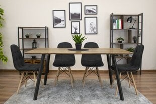 2 tuolin setti Dumo, musta hinta ja tiedot | Ruokapöydän tuolit | hobbyhall.fi
