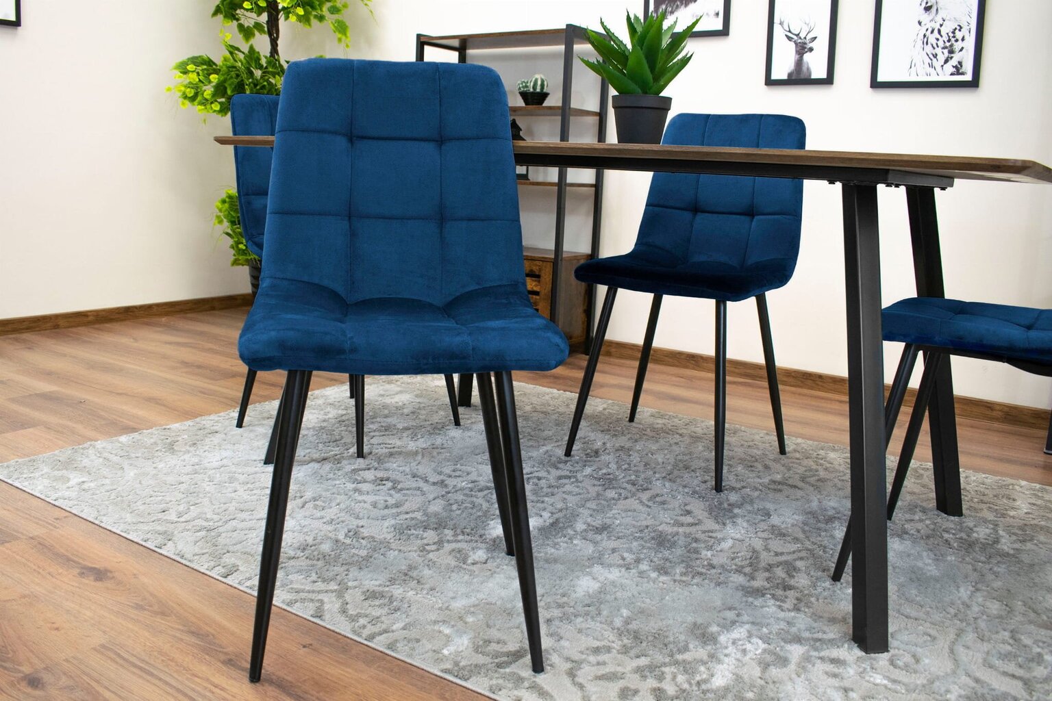 2 tuolin setti Kara, sininen hinta ja tiedot | Ruokapöydän tuolit | hobbyhall.fi
