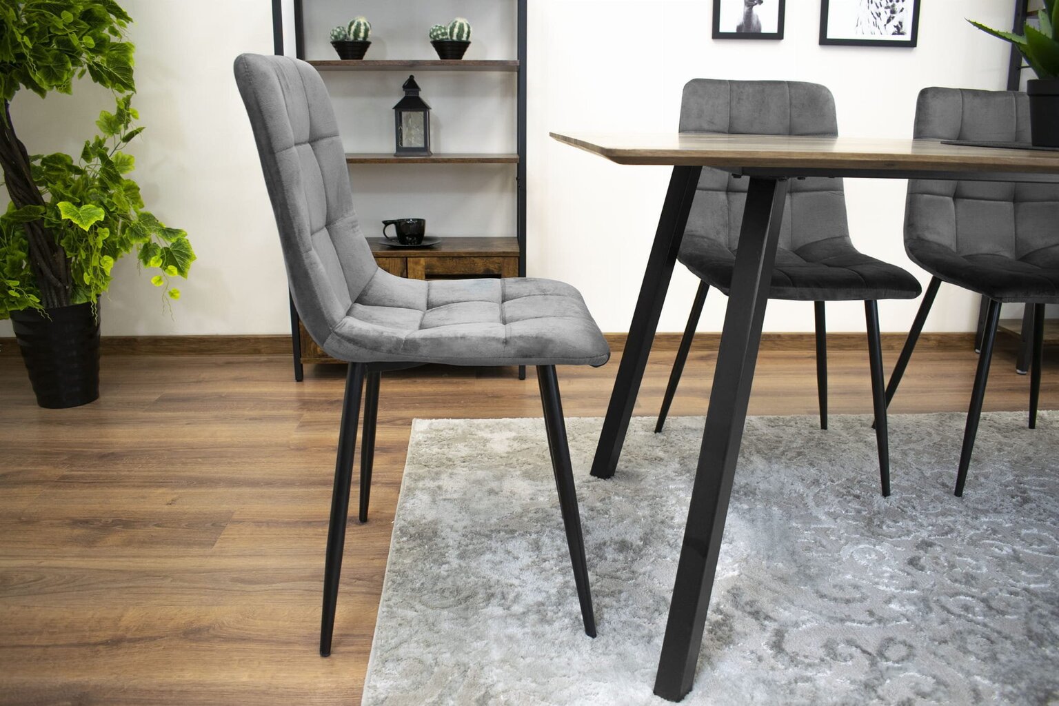 2 tuolin setti Kara, harmaa hinta ja tiedot | Ruokapöydän tuolit | hobbyhall.fi