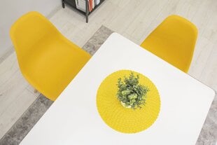 3 tuolin setti Osaka, keltainen/ruskea hinta ja tiedot | Ruokapöydän tuolit | hobbyhall.fi