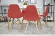 3 tuolin setti Osaka, punainen/ruskea hinta ja tiedot | Ruokapöydän tuolit | hobbyhall.fi