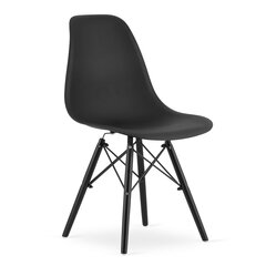 3 tuolin setti Osaka, musta hinta ja tiedot | Ruokapöydän tuolit | hobbyhall.fi