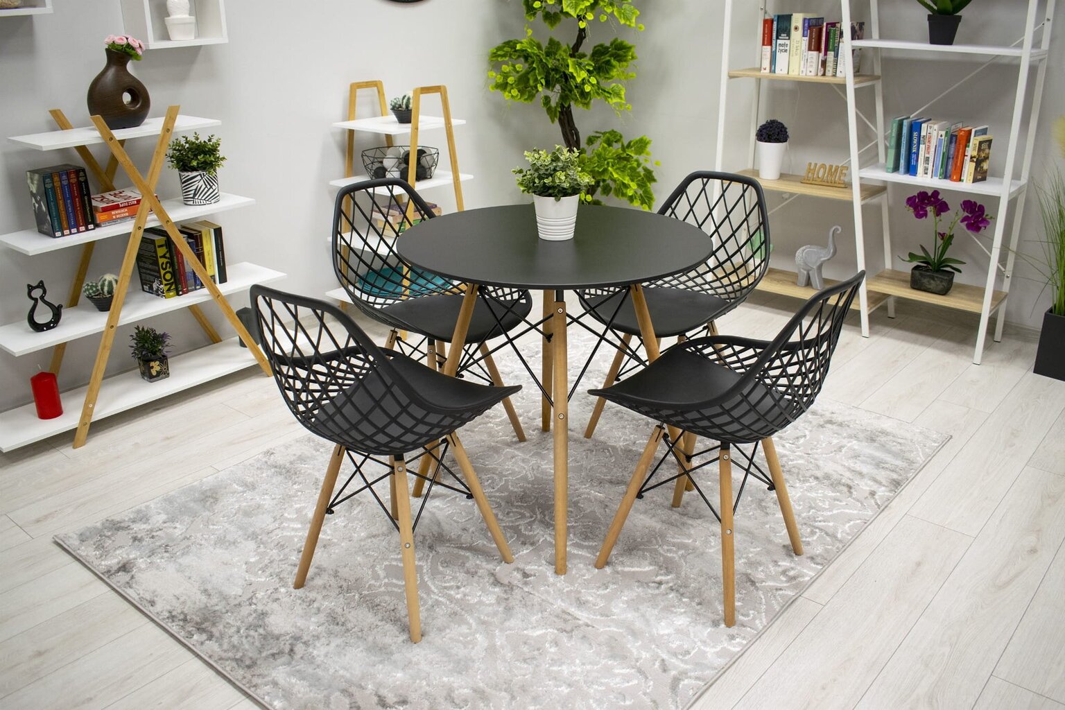 2 tuolin setti Sakai, musta/ruskea hinta ja tiedot | Ruokapöydän tuolit | hobbyhall.fi