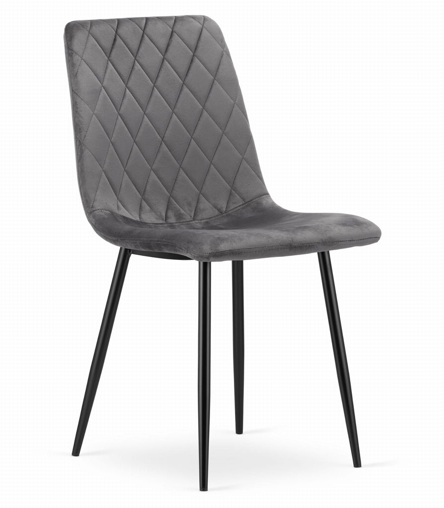 2 tuolin setti Turin, harmaa hinta ja tiedot | Ruokapöydän tuolit | hobbyhall.fi