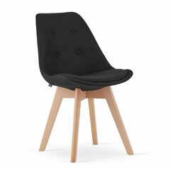 3 tuolin setti Nori, musta/ruskea kaina ir informacija | Ruokapöydän tuolit | hobbyhall.fi
