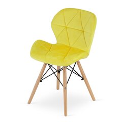 3 tuolin setti Lago, keltainen hinta ja tiedot | Ruokapöydän tuolit | hobbyhall.fi