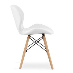 3 tuolin setti Lago, valkoinen hinta ja tiedot | Ruokapöydän tuolit | hobbyhall.fi