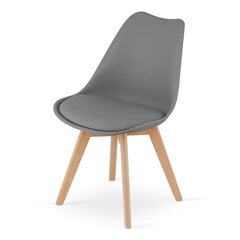 3-osainen tuolisarja Mark, harmaa hinta ja tiedot | Ruokapöydän tuolit | hobbyhall.fi