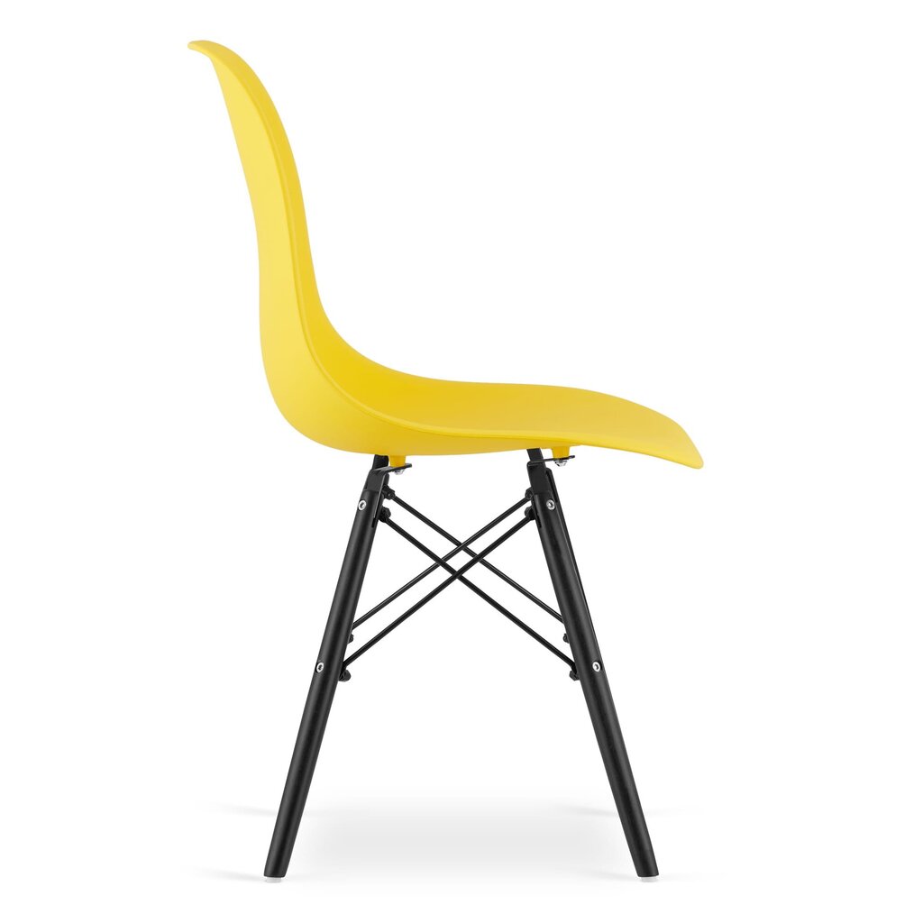 2 tuolin setti Osaka, keltainen/musta hinta ja tiedot | Ruokapöydän tuolit | hobbyhall.fi
