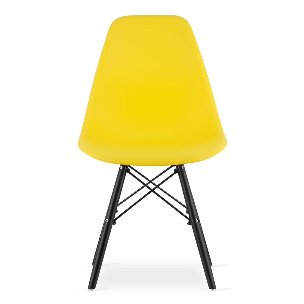 2 tuolin setti Osaka, keltainen/musta hinta ja tiedot | Ruokapöydän tuolit | hobbyhall.fi