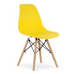 2 tuolin setti Osaka, keltainen/ruskea hinta ja tiedot | Ruokapöydän tuolit | hobbyhall.fi