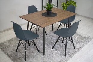 2 tuolin setti Osaka, harmaa/musta hinta ja tiedot | Ruokapöydän tuolit | hobbyhall.fi