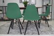 3 tuolin setti Osaka, vihreä/musta hinta ja tiedot | Ruokapöydän tuolit | hobbyhall.fi