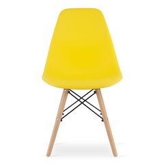 3 tuolin setti Osaka, keltainen/ruskea hinta ja tiedot | Ruokapöydän tuolit | hobbyhall.fi