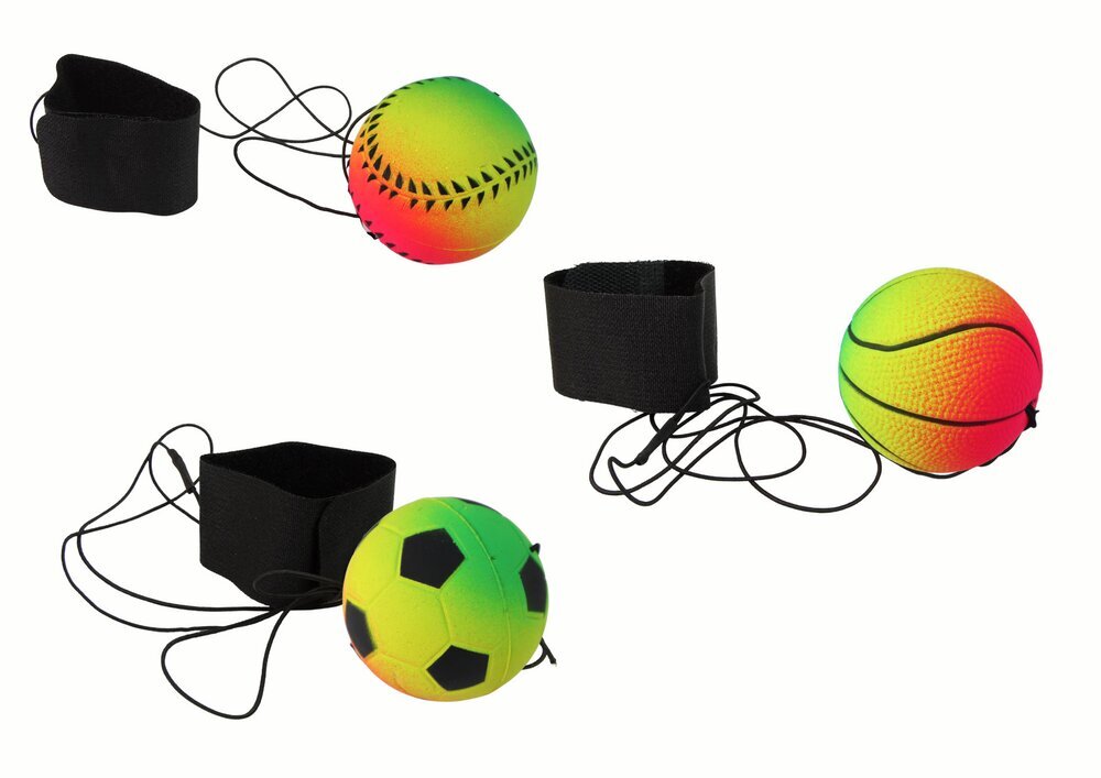 Pallo kuminauhassa 6 cm, 4 tyyppiä hinta ja tiedot | Kehittävät lelut | hobbyhall.fi