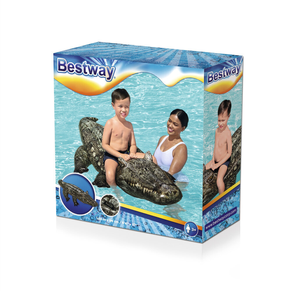 Puhallettava krokotiili 193x94 cm Bestway 41478 hinta ja tiedot | Puhallettavat vesilelut ja uima-asusteet | hobbyhall.fi