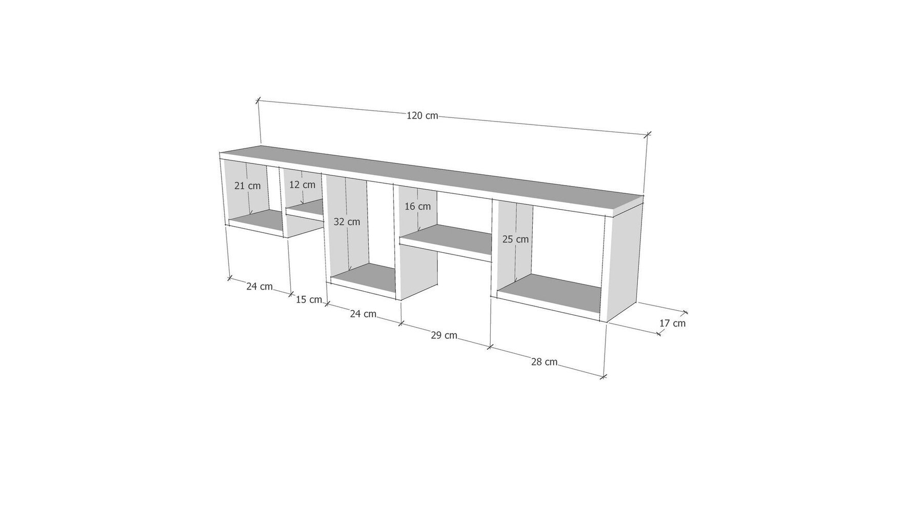 Seinähylly Asir, 120x32x17cm, keltainen hinta ja tiedot | Hyllyt | hobbyhall.fi