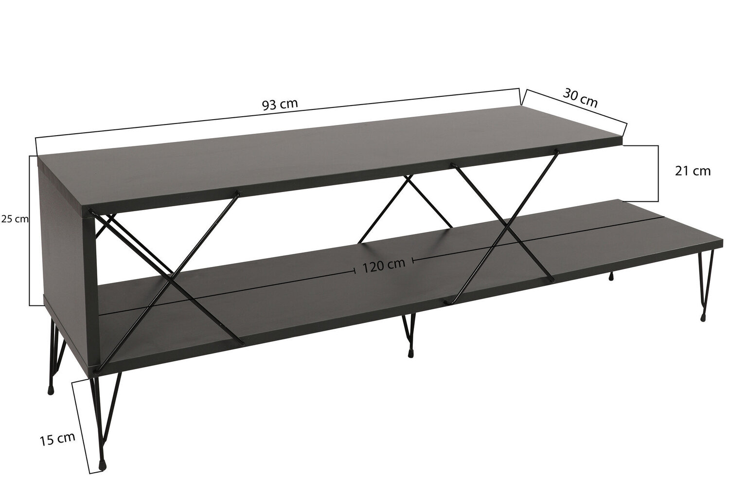 TV-teline Asir, 120x40x30cm, musta hinta ja tiedot | TV-tasot | hobbyhall.fi