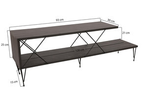 TV-teline Asir, 120x40x30cm, tummanruskea hinta ja tiedot | TV-tasot | hobbyhall.fi