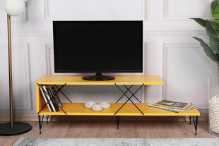 TV-teline Asir, 120x40x30cm, keltainen hinta ja tiedot | TV-tasot | hobbyhall.fi