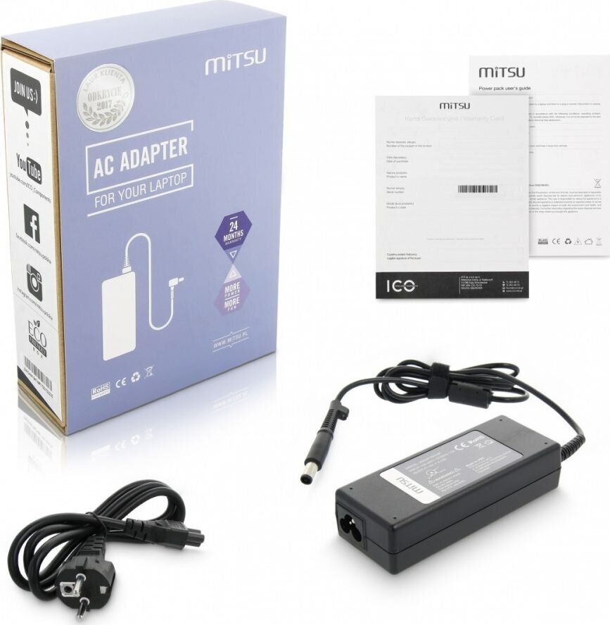 Mitsu 19V, 4.74A, 90W hinta ja tiedot | Kannettavien tietokoneiden laturit | hobbyhall.fi