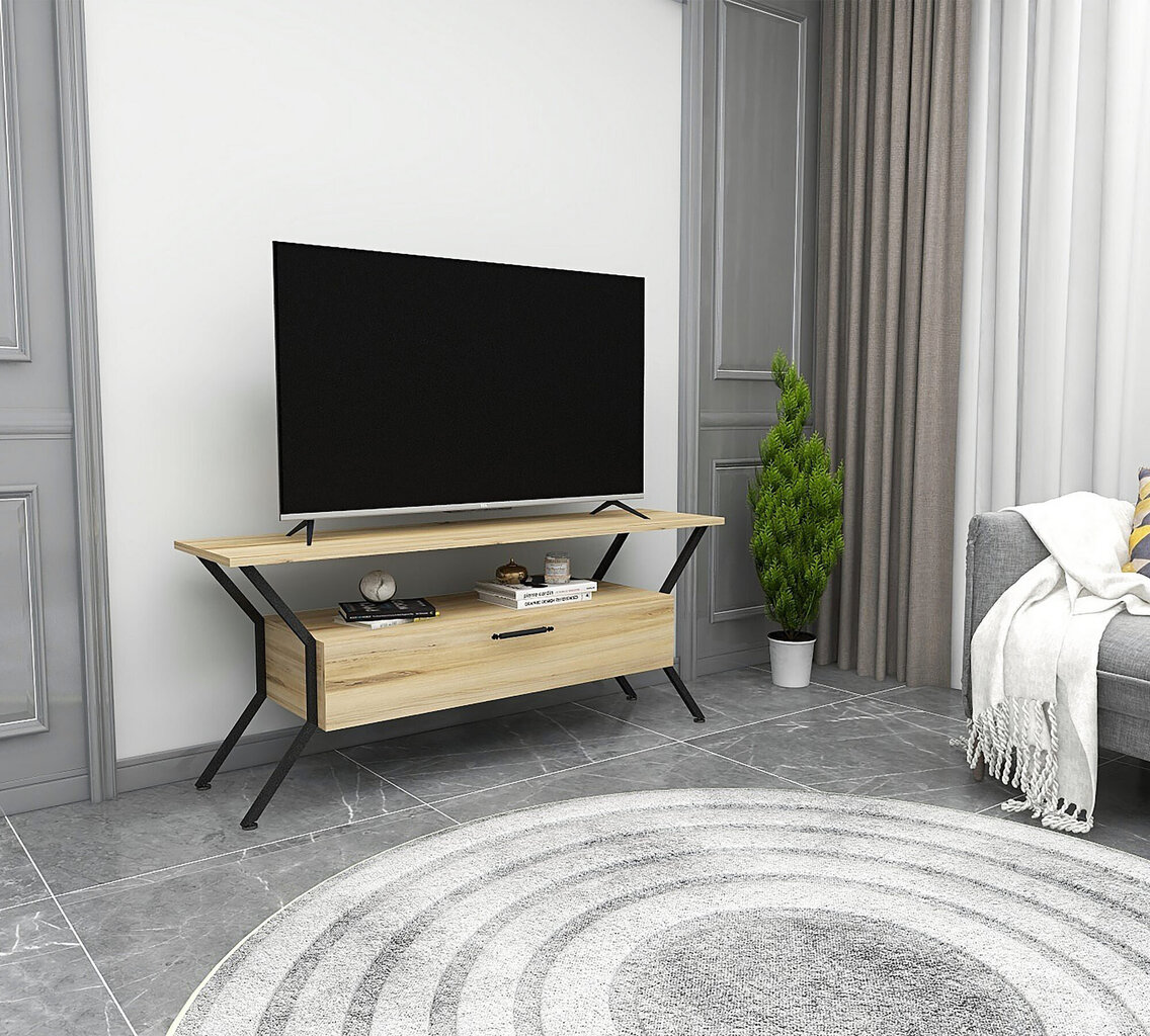 TV-teline Asir, 124x54x35cm, beige hinta ja tiedot | TV-tasot | hobbyhall.fi