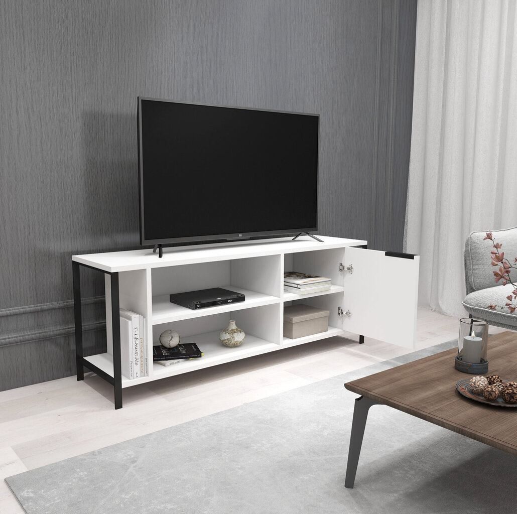 TV-taso Asir, 120x54x30cm, valkoinen hinta ja tiedot | TV-tasot | hobbyhall.fi