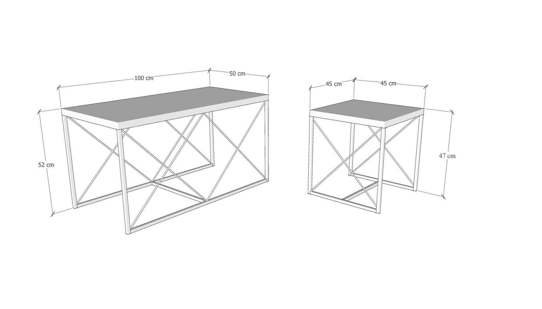 Sohvapöydät Asir, 100x52x50cm, musta hinta ja tiedot | Sohvapöydät | hobbyhall.fi