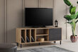 TV-teline Asir, 140x55x40cm, musta ja beige hinta ja tiedot | TV-tasot | hobbyhall.fi