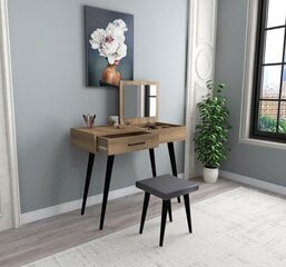 Pukeutumispöytä Asir, 90x80x45cm, ruskea hinta ja tiedot | Peilipöydät | hobbyhall.fi