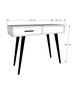 Pukeutumispöytä Asir, 90x80x45cm, valkoinen hinta ja tiedot | Peilipöydät | hobbyhall.fi