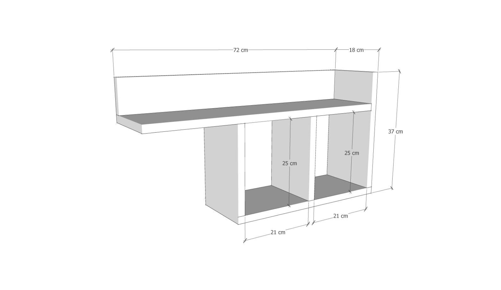 Seinähylly Asir, 72x37x18cm, valkoinen hinta ja tiedot | Hyllyt | hobbyhall.fi