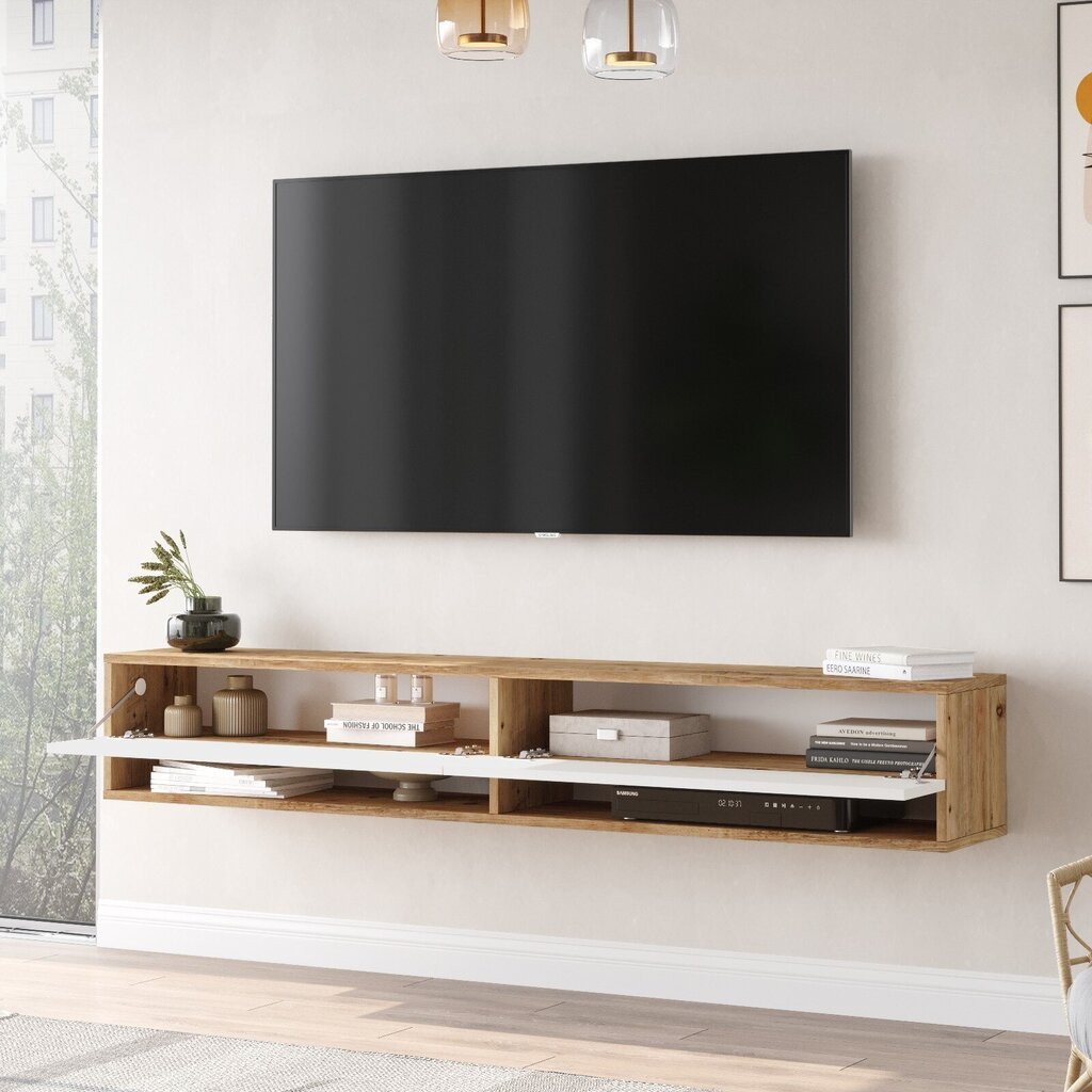 TV-taso Asir, 180x29,1x31,6cm, valkoinen hinta ja tiedot | TV-tasot | hobbyhall.fi