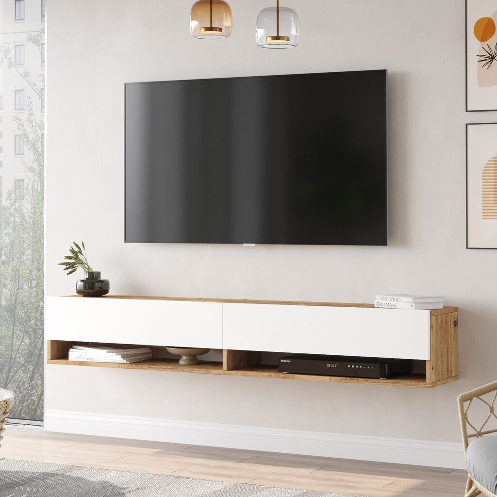 TV-taso Asir, 180x29,1x31,6cm, valkoinen hinta ja tiedot | TV-tasot | hobbyhall.fi