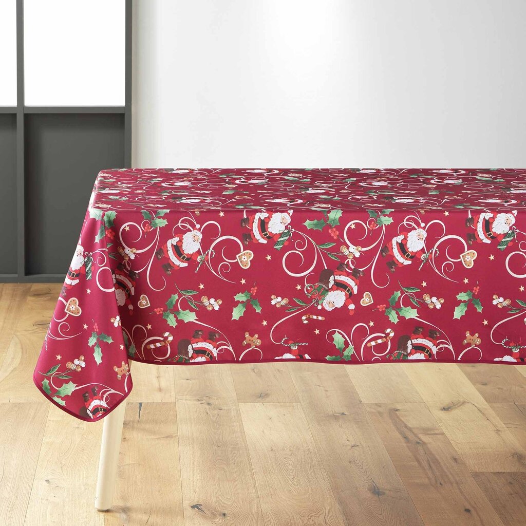 Pöytäliina Douceur d'Intérieur Pere Noel, 150x300 cm hinta ja tiedot | Pöytäliinat, tabletit ja lautasliinat | hobbyhall.fi