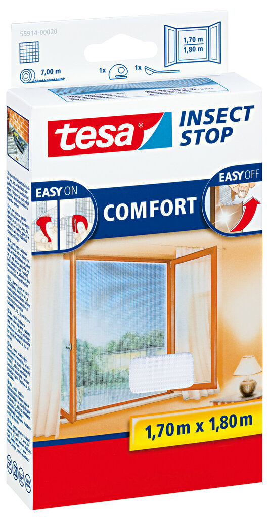 Hyttysverkko TESA COMFORT valkoinen 1,7mx1,8m hinta ja tiedot | Hyttysverkot | hobbyhall.fi