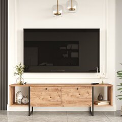 TV-taso Asir, 160x47,6x40cm, vaaleanruskea hinta ja tiedot | TV-tasot | hobbyhall.fi