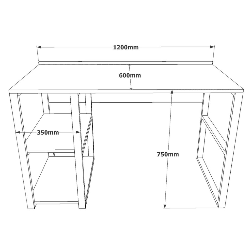 Työpöytä Asir, 120x75x60cm, beige hinta ja tiedot | Tietokonepöydät ja työpöydät | hobbyhall.fi