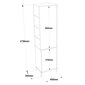 Kaappi Asir, 45x173,6x35,5cm, valkoinen hinta ja tiedot | Kylpyhuonekaapit | hobbyhall.fi
